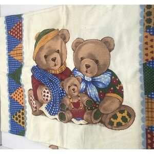 2‎ Vintage Pillowcase 3 Teddy Bears 19 x 29 Standard